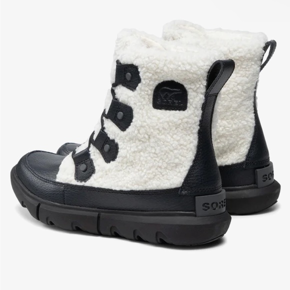 Sorel Women's Explorer II Joan Cozy Winter Boot In Black Sea Salt Size 9.5 - Picture 3 of 16